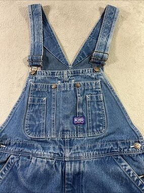 Classic Light Blue Denim Overalls with Bib Pocket Size 34  32